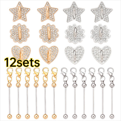 Star Heart Self-Adhesive Keychain Set