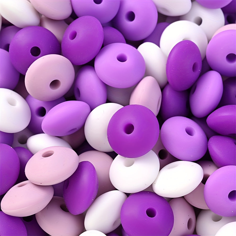 Frosted Flat Silicone Spacer Beads