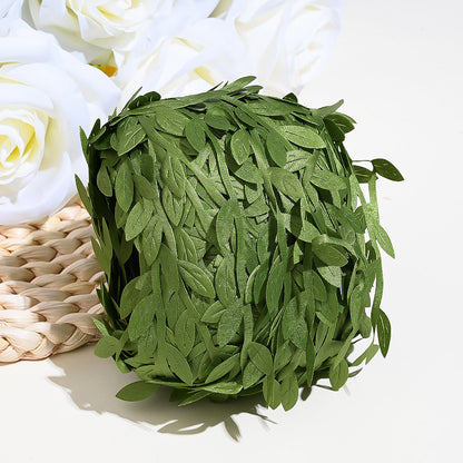Silk Leaf Artificial Green Garland