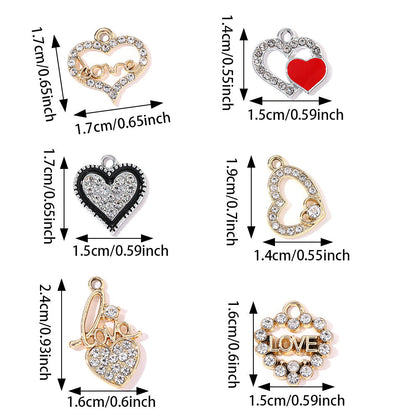 Valentine’s Day Heart Alloy Pendants
