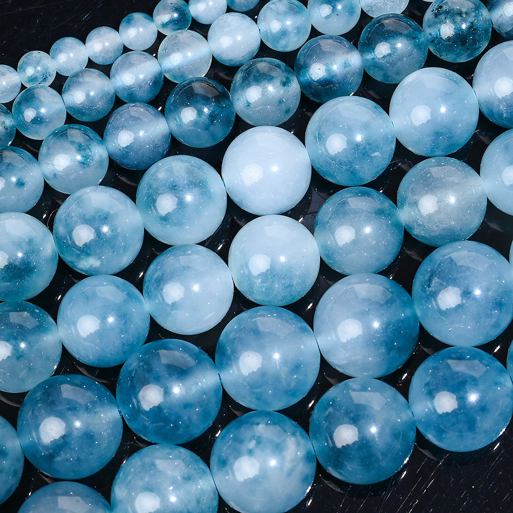 Deep Blue Jade Stone Beads