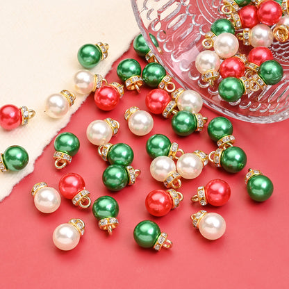 10x14 mm Christmas Acrylic Rhinestone Pendant Charms