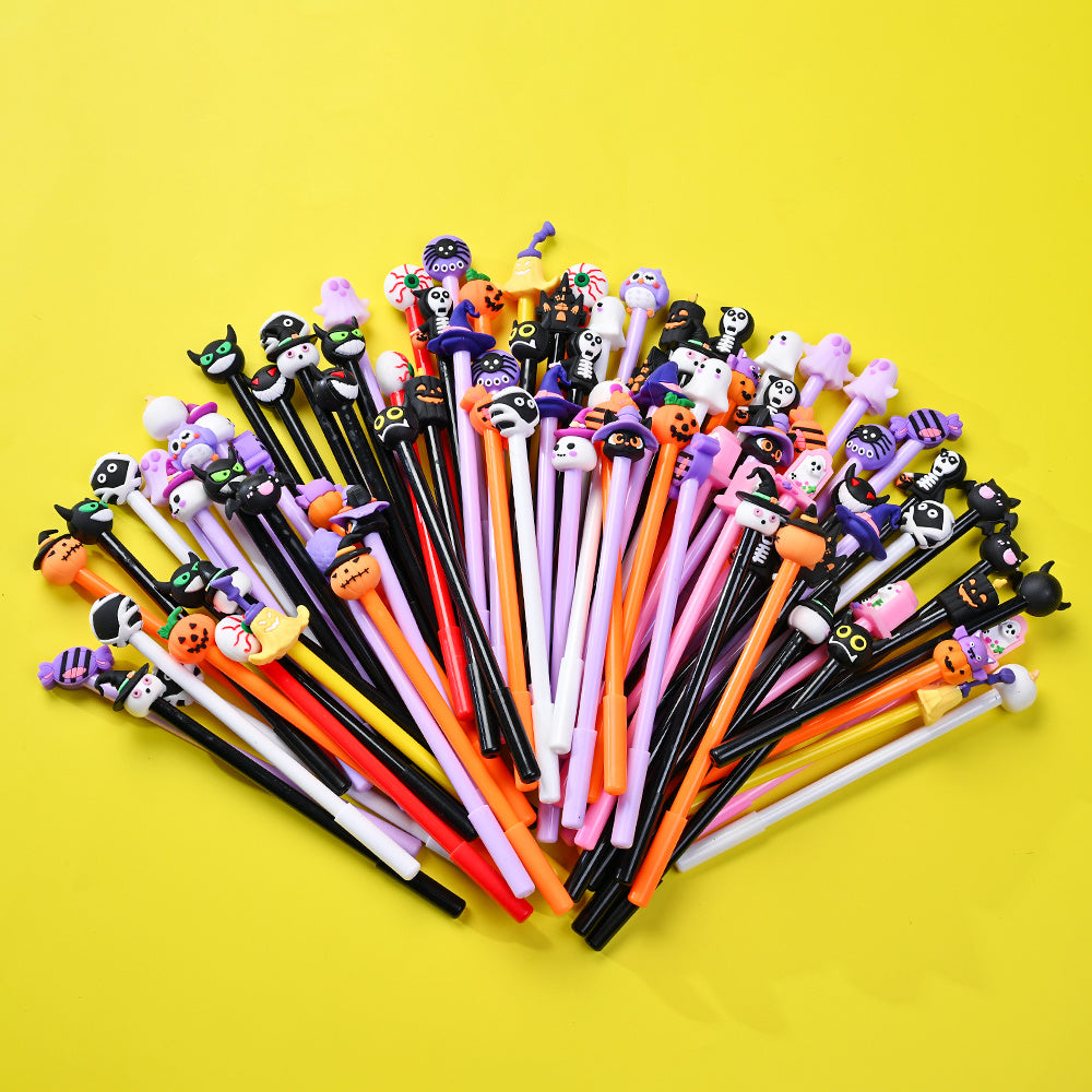 20PCS Halloween Pumpkin, Skull, Ghost & Bat Ballpoint Pen Set