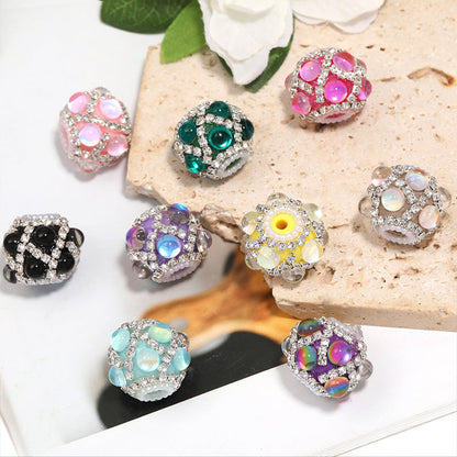 Retro Cat Eye Round Acrylic Beads