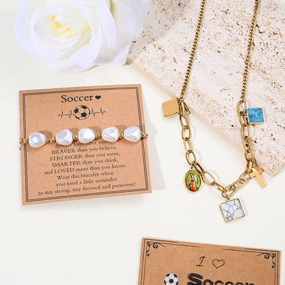 100PCS Football Theme Kraft Paper Card Set