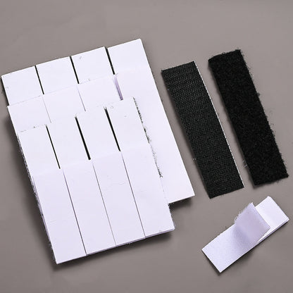 10-Pair 60/100 mm Double-Sided Adhesive Nylon Hook & Loop Tape