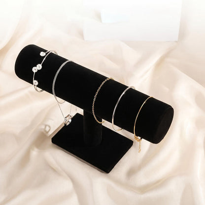 2PCS Black Velvet T-Bar Bracelet Display Stand