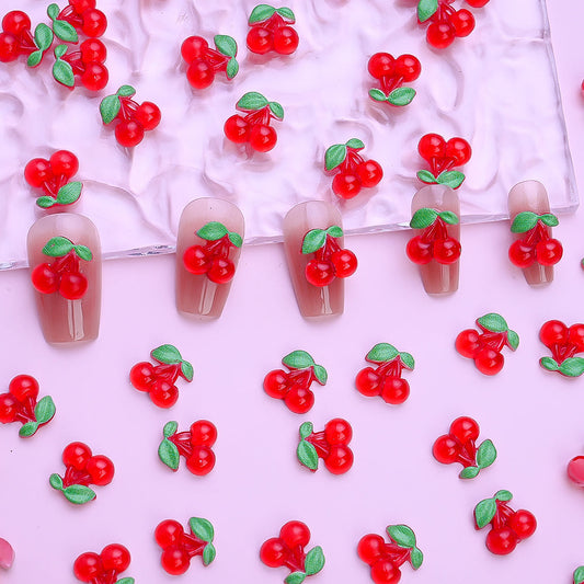 3D Cherry Resin Charms