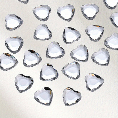12 mm Acrylic Heart Decorative Patches