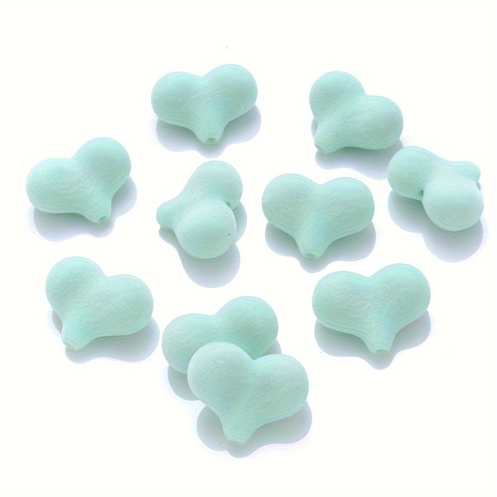 Fleece Heart Acrylic Beads