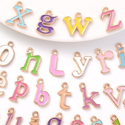 A-Z Alphabet Enamel Alloy Charms