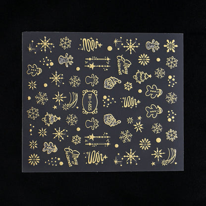 Gold Pattern Manicure Stickers