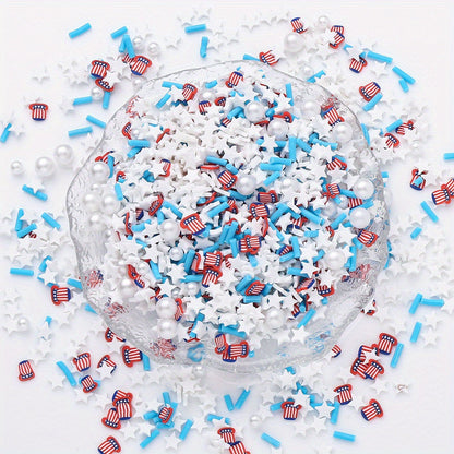 American Independence Day Patriotic Star Spacer Beads