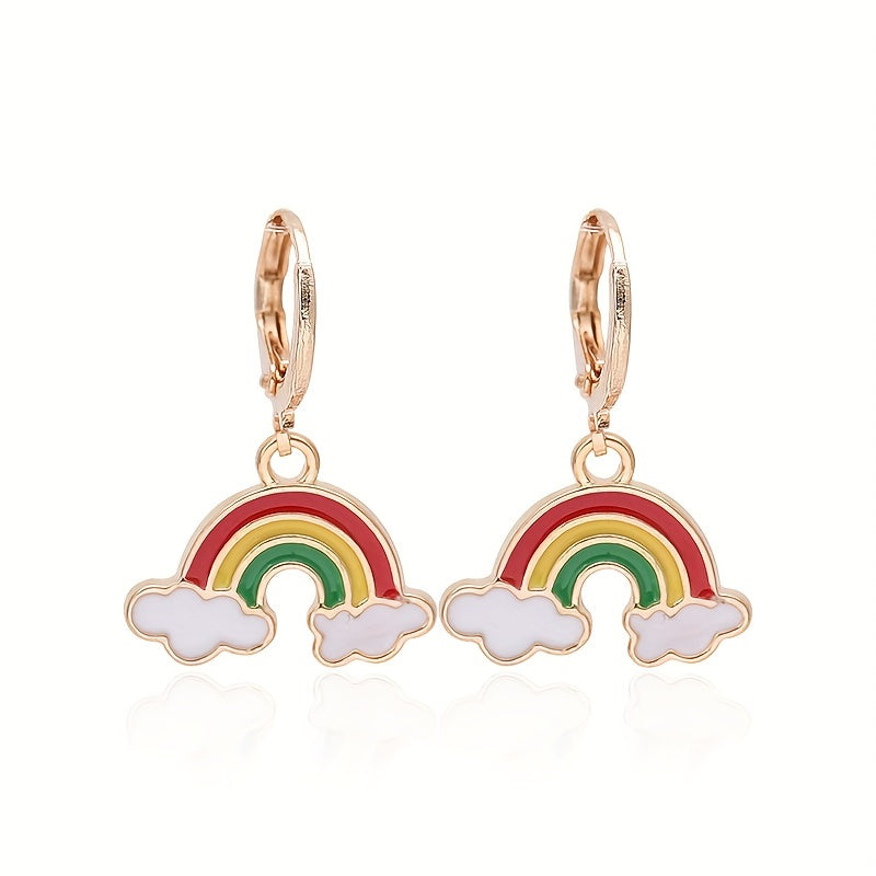 Rainbow Enamel Catfish Love Pendants