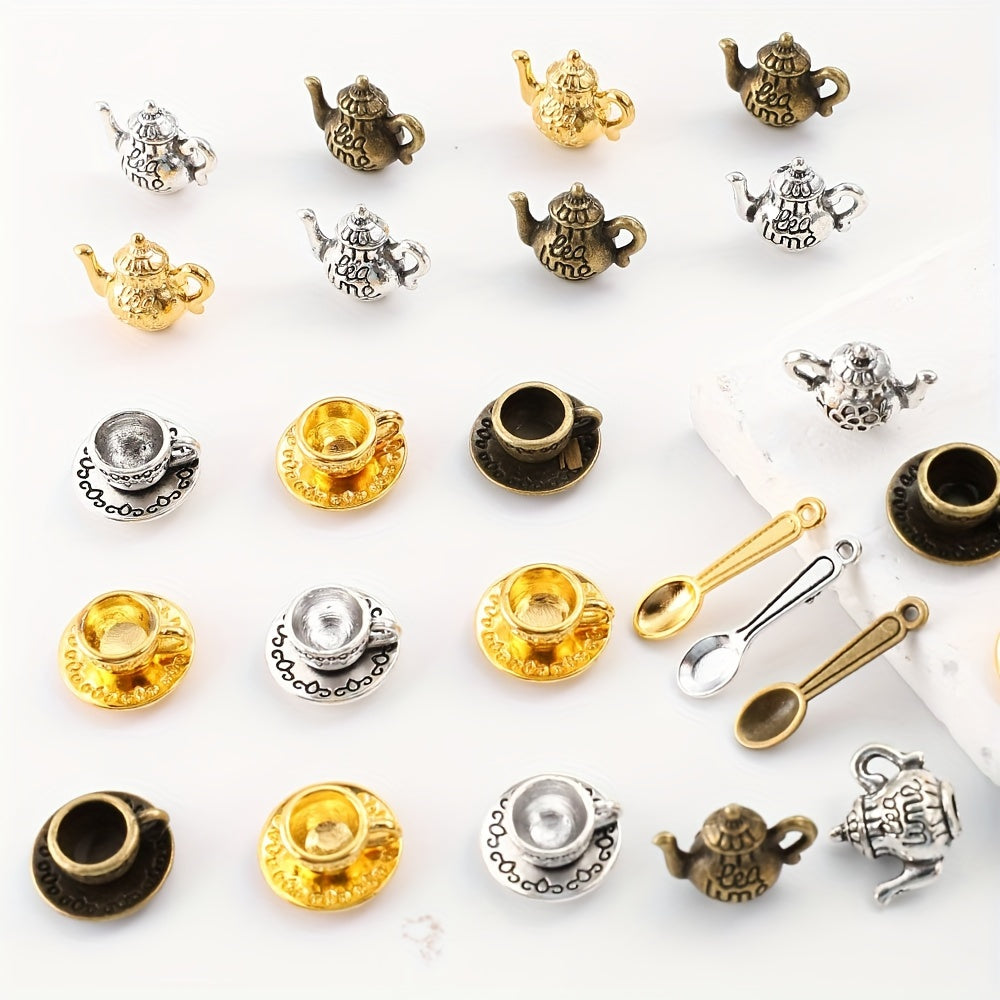 Mini Tea Set Alloy Charms