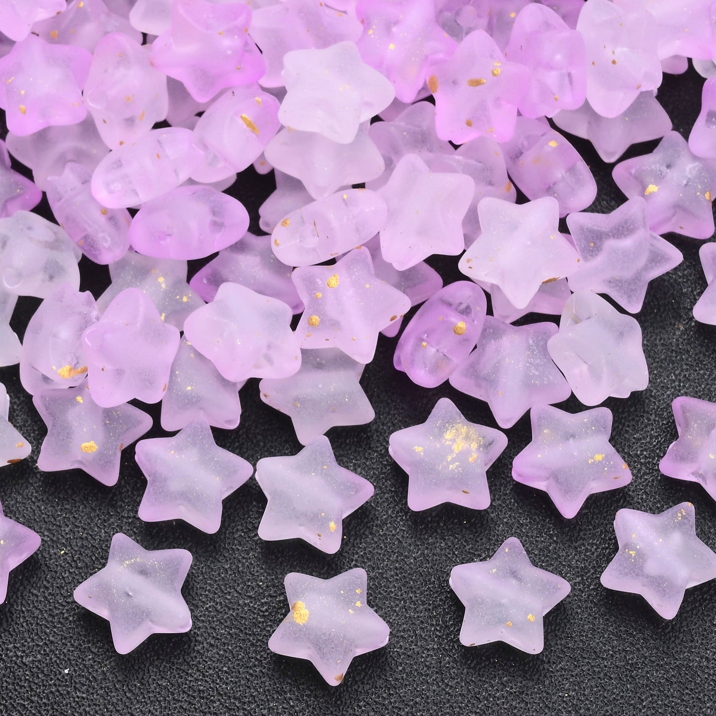 9 mm Gradient Matte Star Acrylic Beads