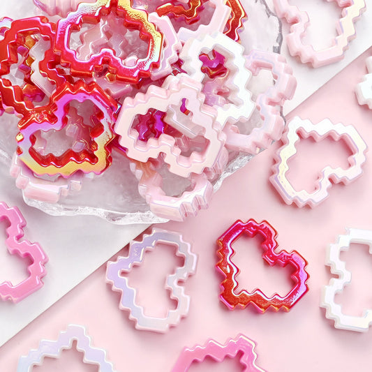 Valentine’s Day Hollow Heart Beads