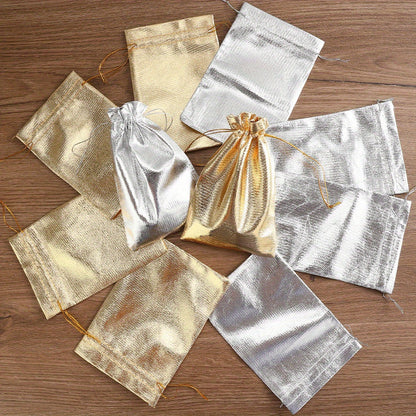 30-Piece Gold & Silver Drawstring Jewelry Gift Bags