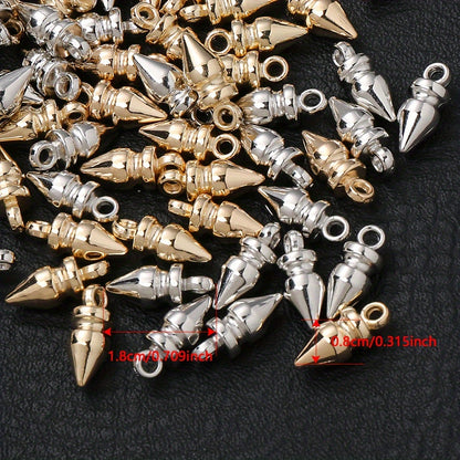 Gold & Silver CCB Plastic Pendants