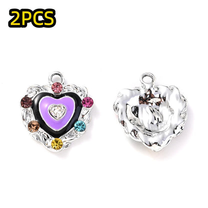 Heart Rhinestone Pendant Set