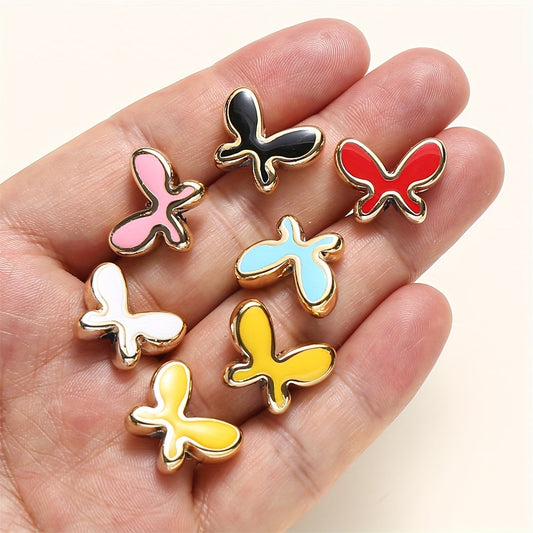 Oil Drop Butterfly Acrylic Beads
