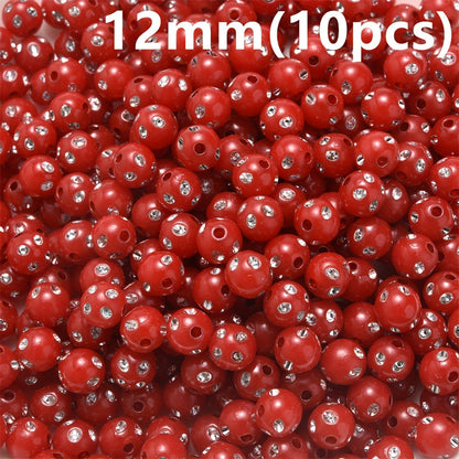 Mixed Acrylic Round Spacer Beads