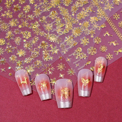 Gold Pattern Manicure Stickers