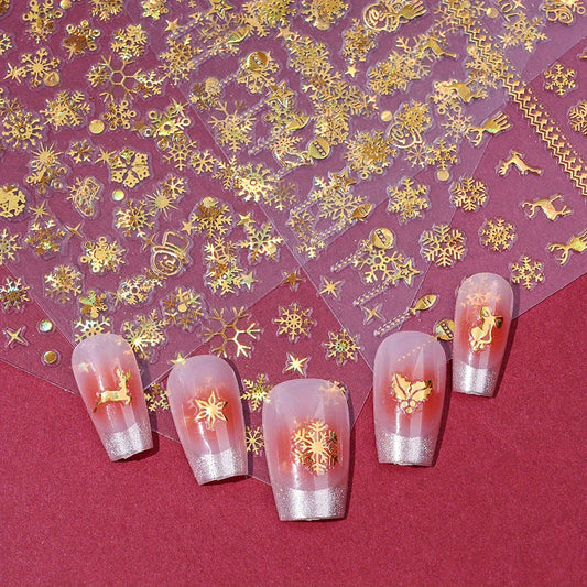 Gold Pattern Manicure Stickers