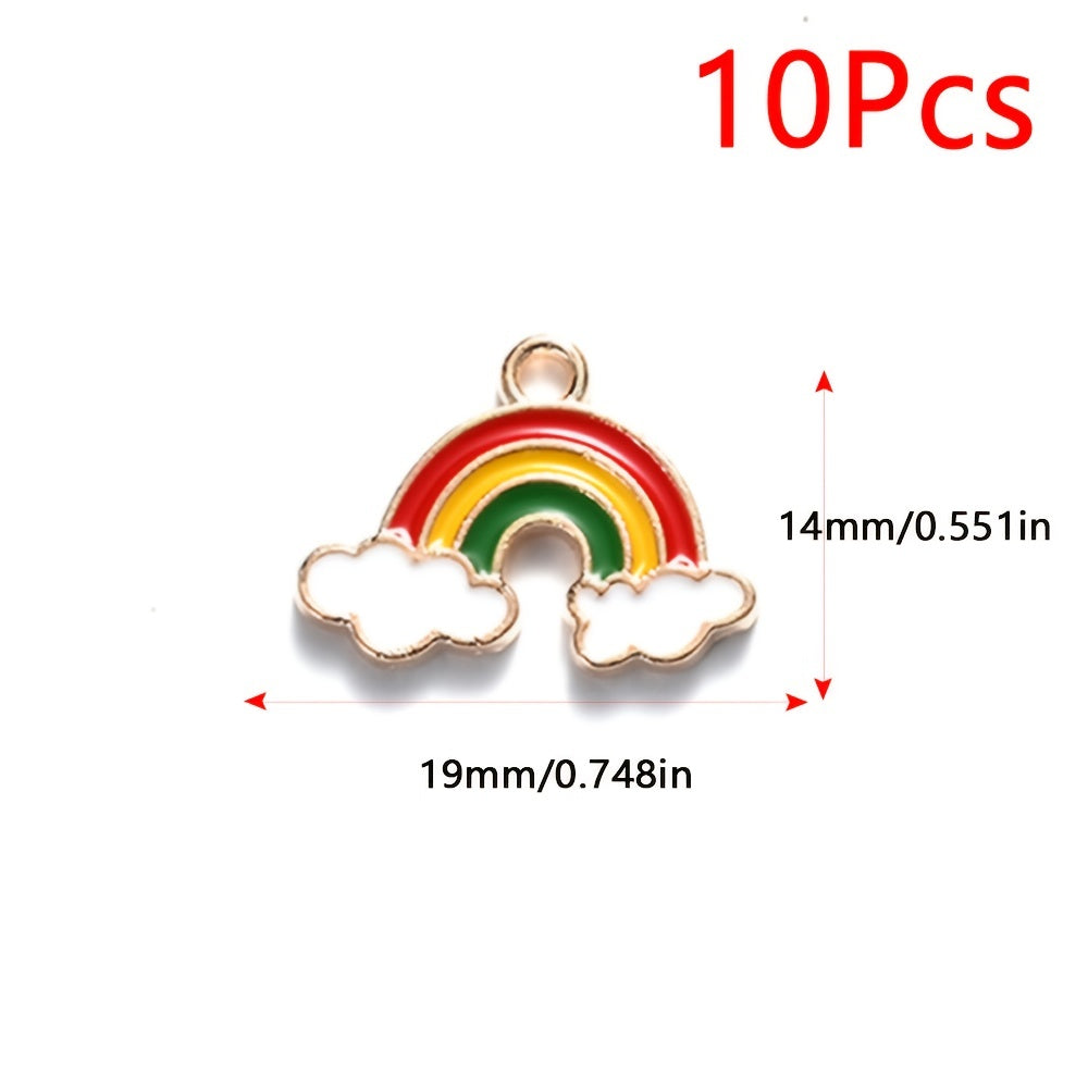 Rainbow Enamel Catfish Love Pendants