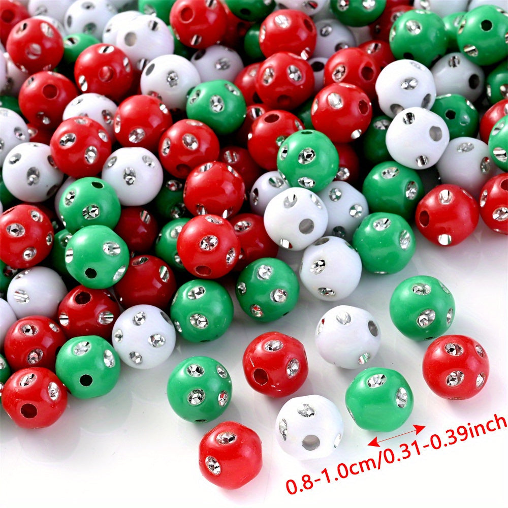 Christmas Sparkling Round Beads