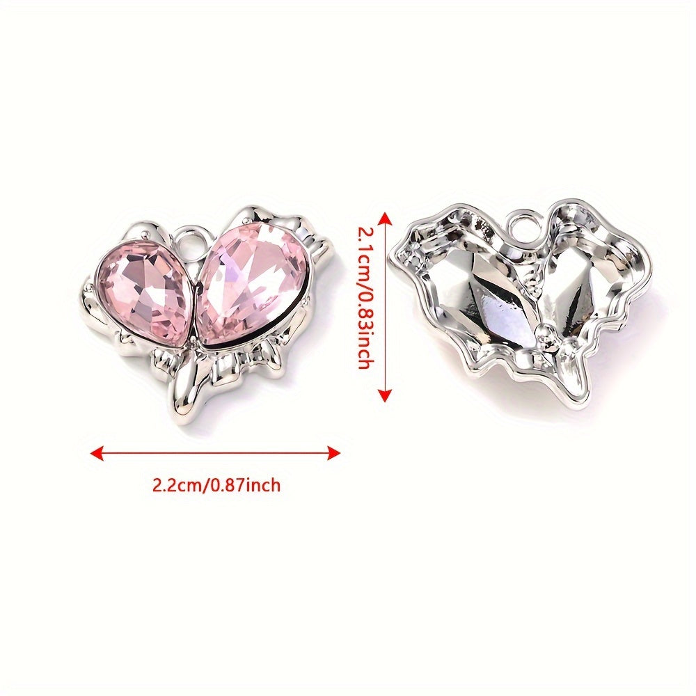 Heart Rhinestone Pendant Set