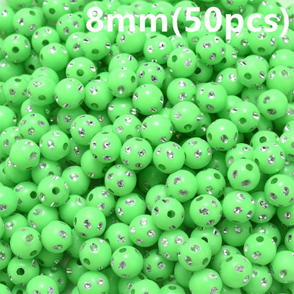 Mixed Acrylic Round Spacer Beads