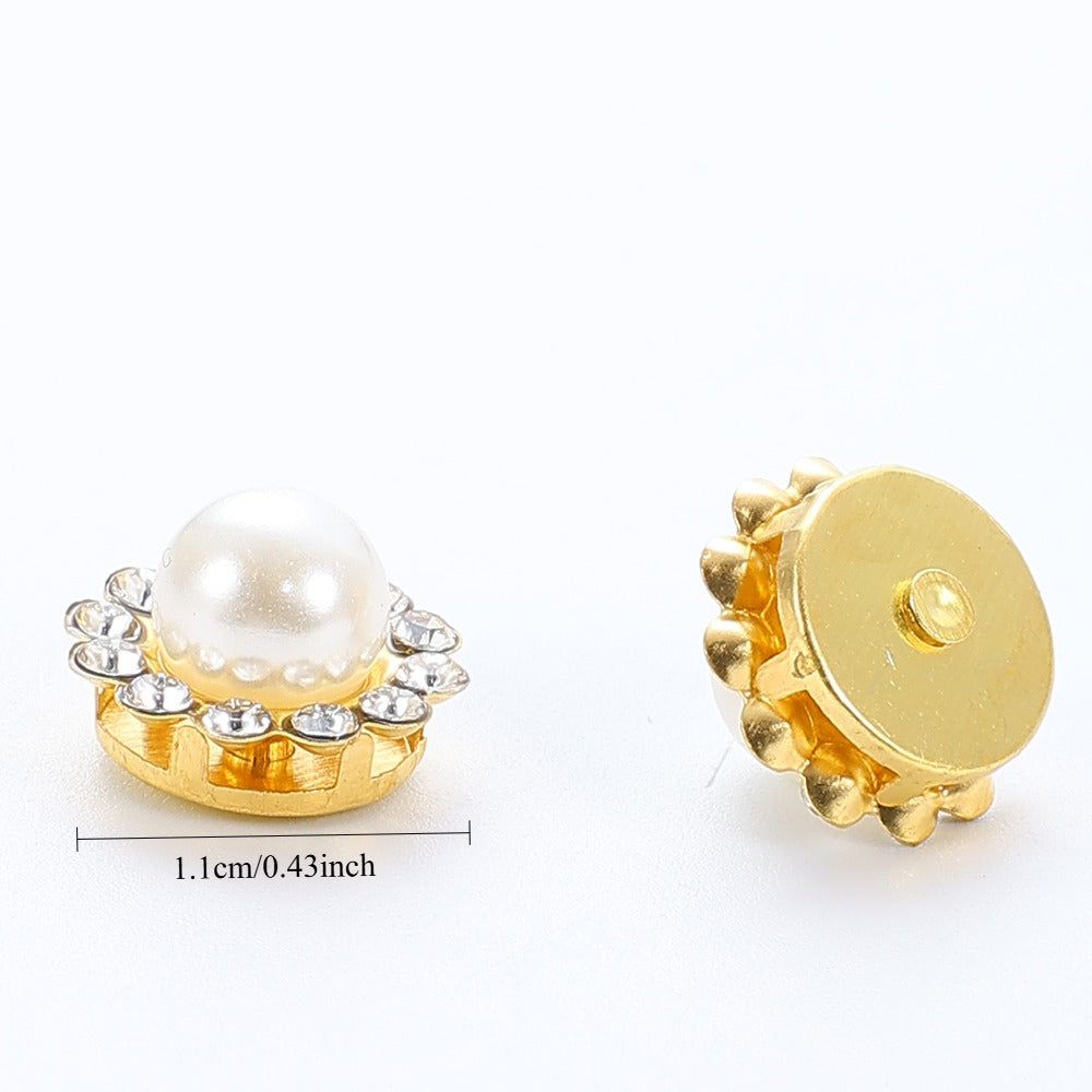 Golden Flower Claw Rhinestone Embellishments