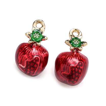 2PCS Fruit Series Alloy Pendant Set