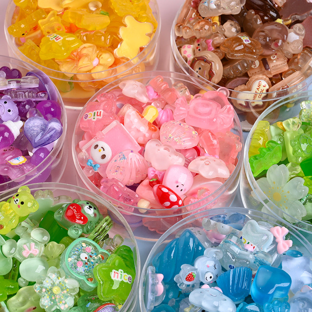 Icy Animal & Flower Resin Beads