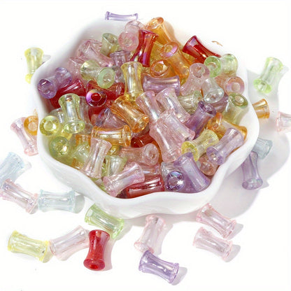 200PCS Mini Bamboo Joint Acrylic Imitation Pearl Spacer Beads
