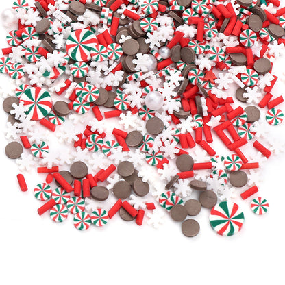 Christmas Polymer Clay Spacer Beads