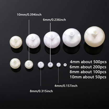 Mixed Size ABS Acrylic Beads Set