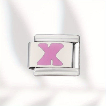 Colorful Stainless Steel Letter Bead