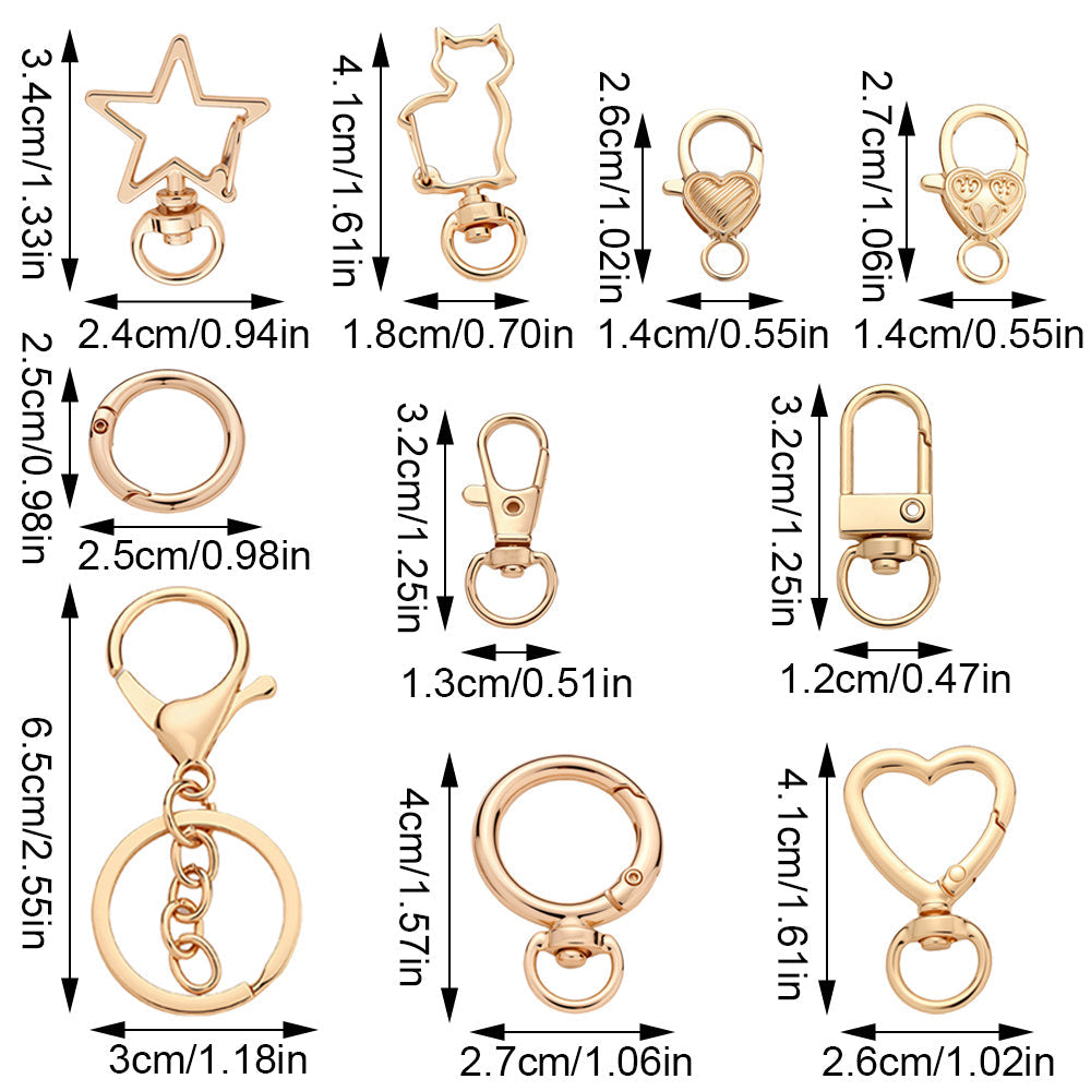 Golden & Silver Keychain Clasp Set