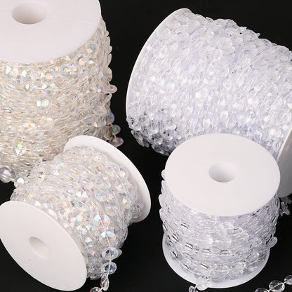 10m 10mm Transparent Acrylic Bead Chain Roll
