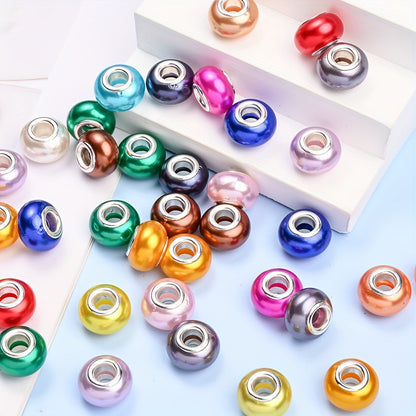 Mixed Color Acrylic Pearl Beads