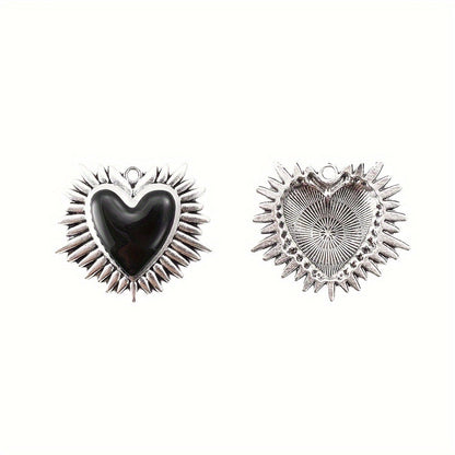 Love & Peach Heart Alloy Hook Charms