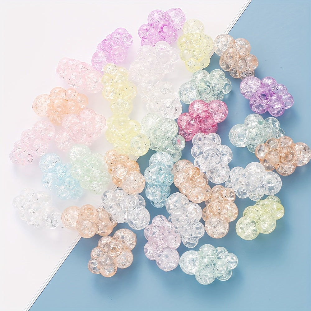 10PCS 16×24mm Cracked Cloud Acrylic Bead Set
