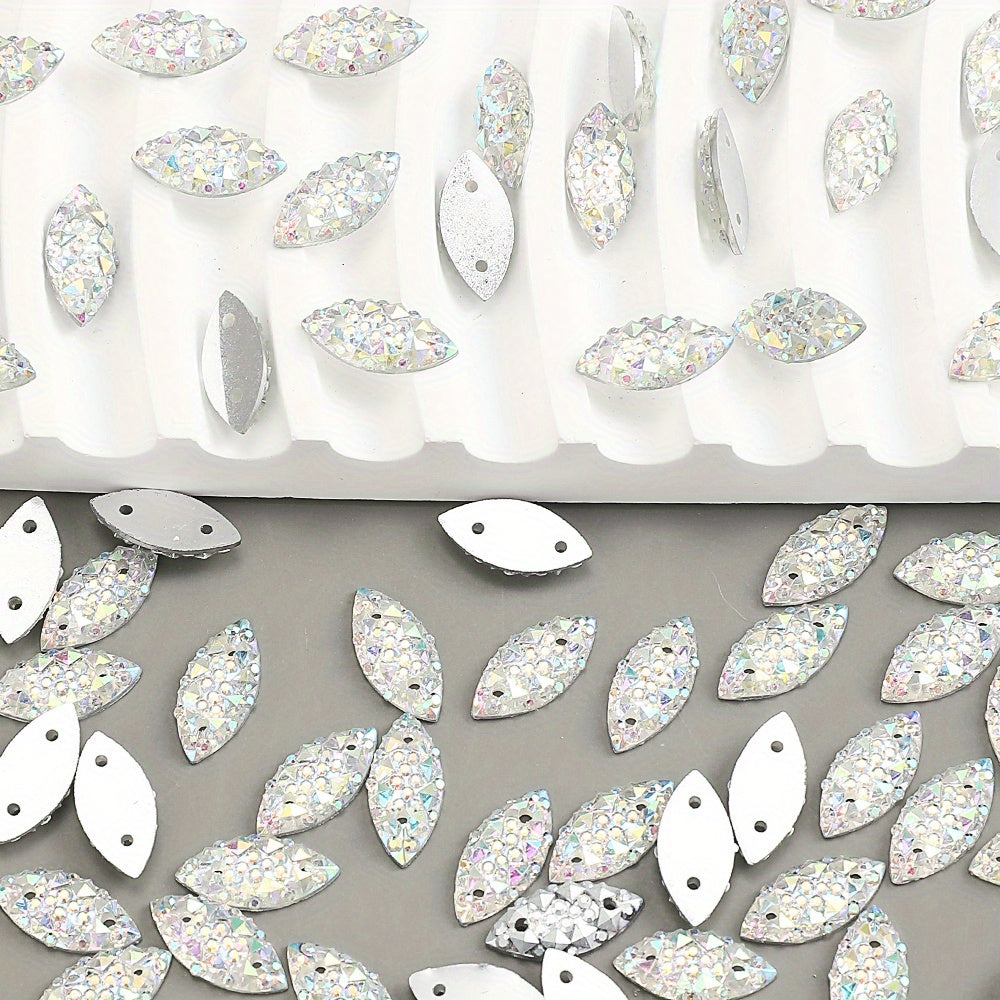 White Oval Double Face Resin Patches