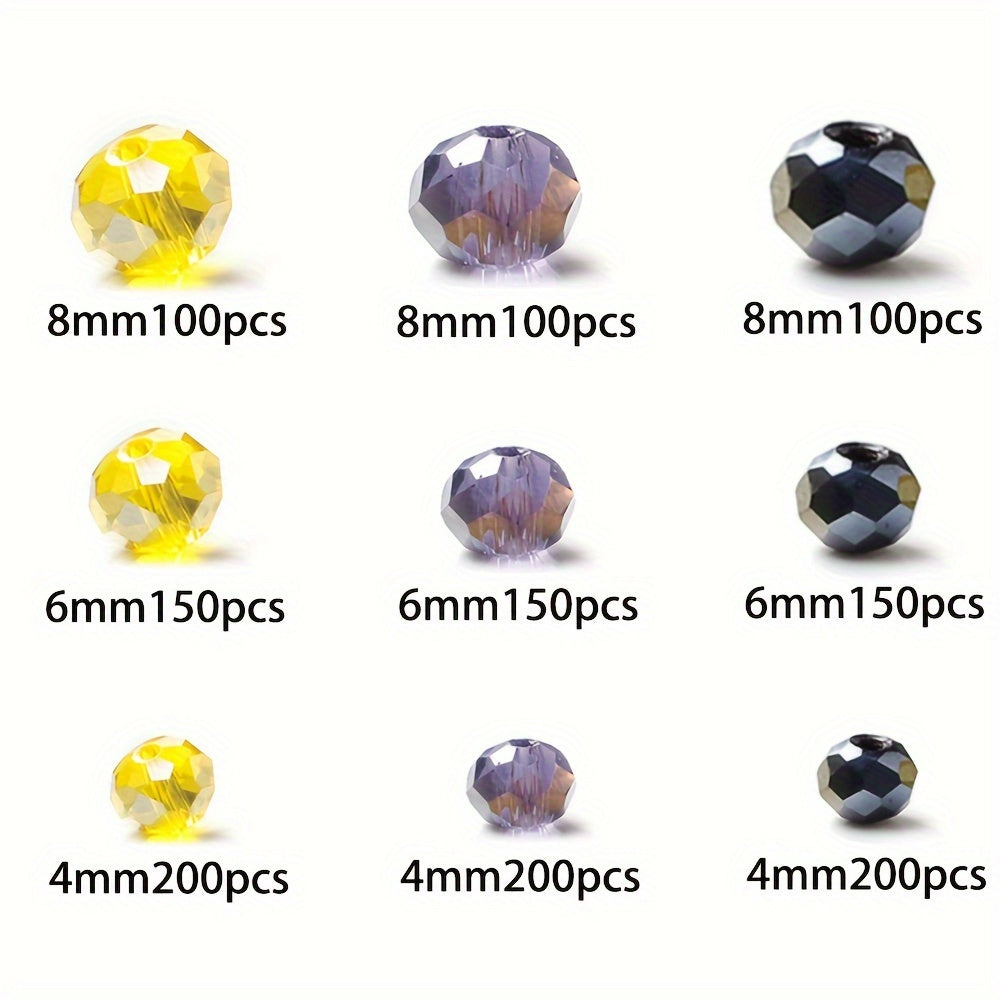 Halloween Faceted Glass Spacer Beads