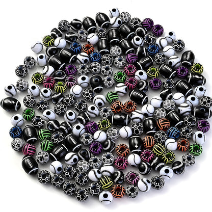 Sports Theme Acrylic Beads