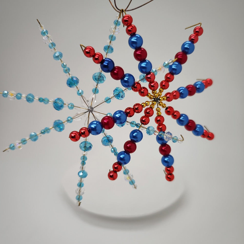 15-Piece Christmas Blank 6-Branch Iron Wire Ornament Set