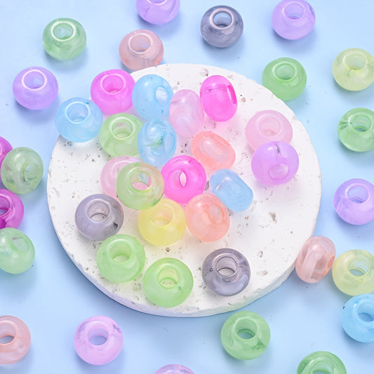 Cloud Pattern Acrylic Large Hole Beads