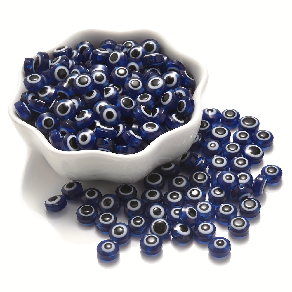 Blue Evil Eye Resin Beads